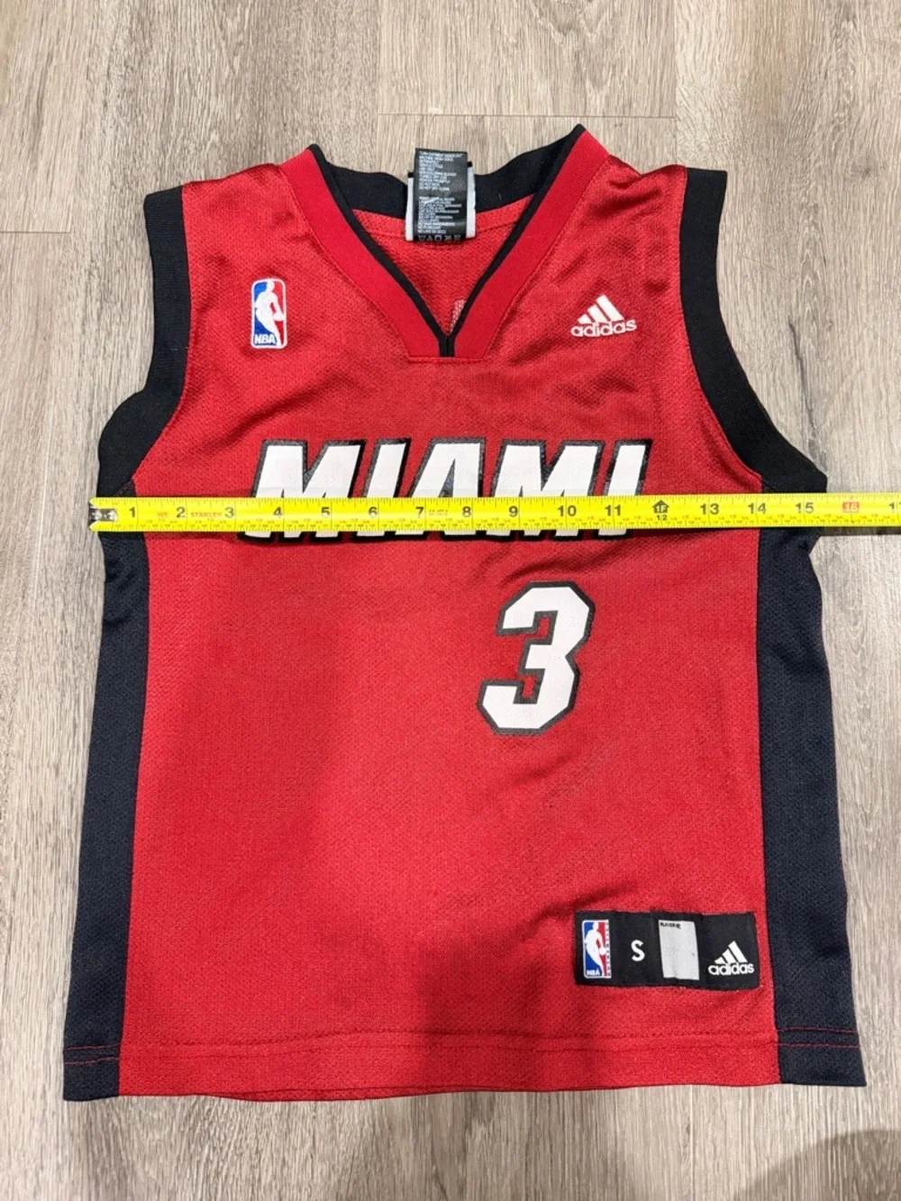 adidas Red and Black Miami Kids Basketball Jersey